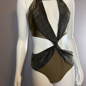 VENUS Shimmering Olive Green and  Gold Swimwear